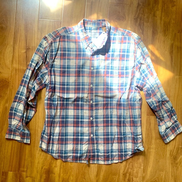 Mens Clear Water Outfitters Plaid Button Up Shirt Size Large - Picture 1 of 6
